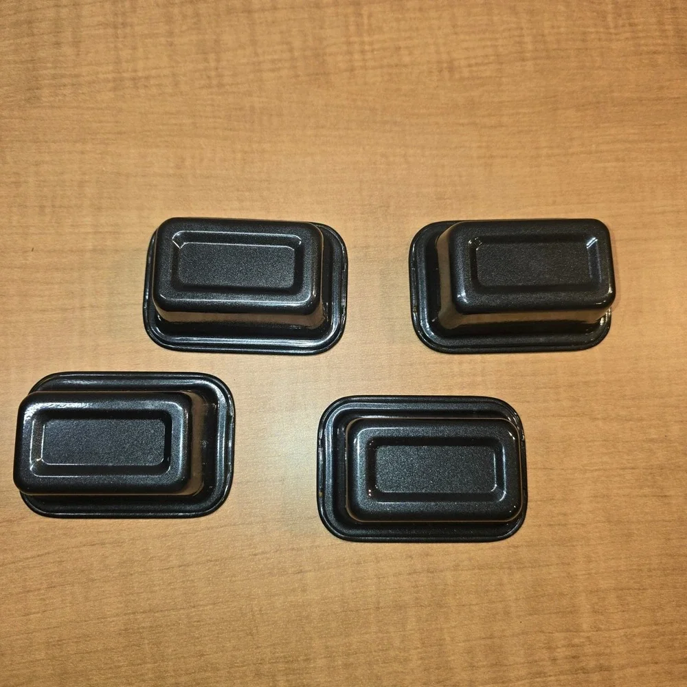 Small Mini Micro Banana Bread Baking Loaf Pans Nonstick tins Set‎ of 4 3x2